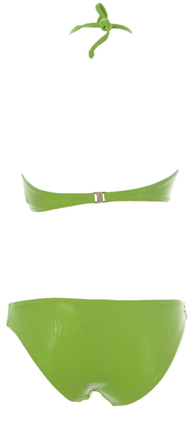 NAILA Women's Green Agra Bandeau Bikini Set AGREN $130 NEW