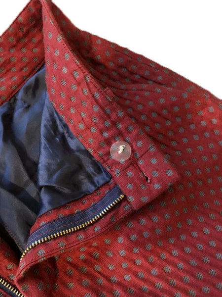 AIME LEON DORE Men's Mineral Red Polka Dot Trousers Size XS $350 NWT