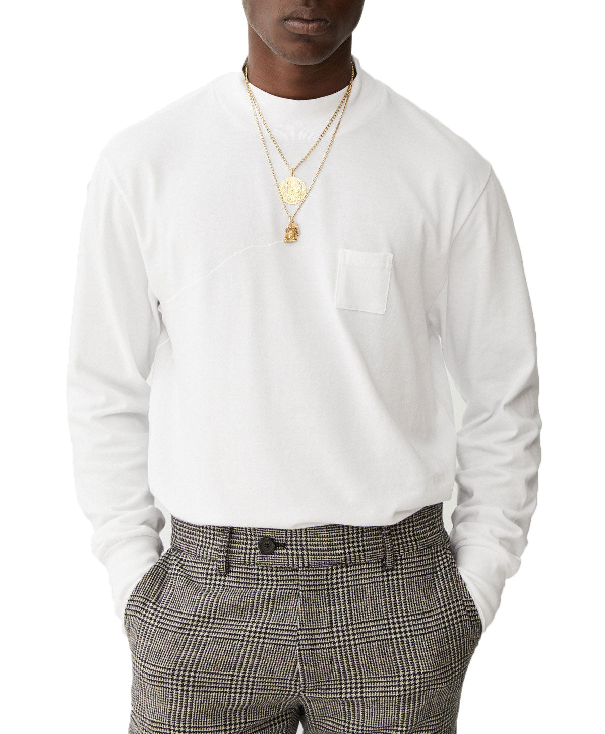 AIME LEON DORE Men's White Dimebag Long Sleeve T-Shirt Size X