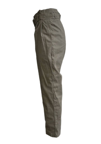 LOST IN LUNAR Women's Khaki Alaska High Rise Belted Pants Size S NWT