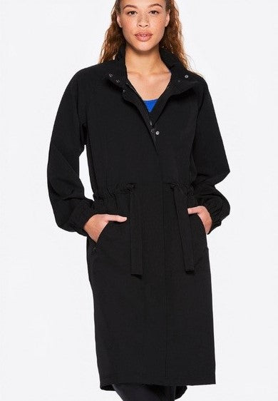 ALALA Women's Black Talus Rain Parka Coat Size Small $325 NWT