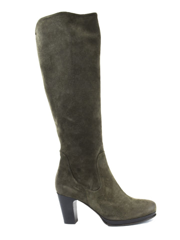 ALBERTO FERMANI Women's Green Bosco Suede Knee Boots Size 6.5 Floor Model