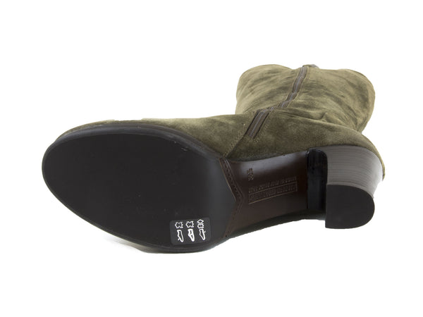 ALBERTO FERMANI Women's Green Bosco Suede Knee Boots Size 6.5 Floor Model