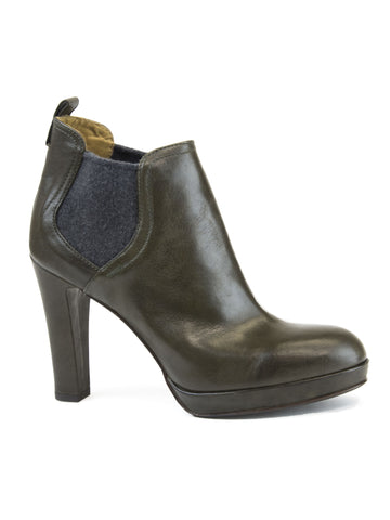ALBERTO FERMANI Women's Leather Morositas Heeled Cheslea Ankle Booties Size 7.5