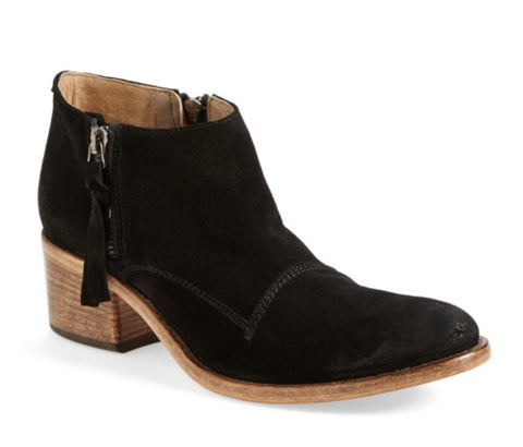 ALBERTO FERMANI Women's Suede Nero Black Capricia Ankle Boots Size 7.5