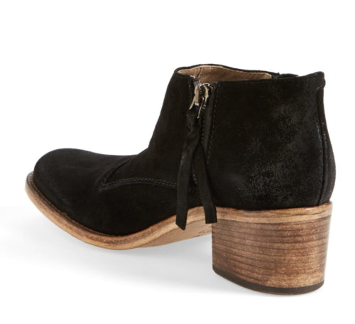 ALBERTO FERMANI Women's Suede Nero Black Capricia Ankle Boots Size 7.5