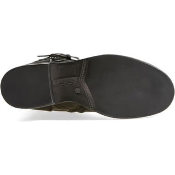 ALBERTO FERMANI Women's Black Leather Mira Buckle Boots Floor Model Size 6