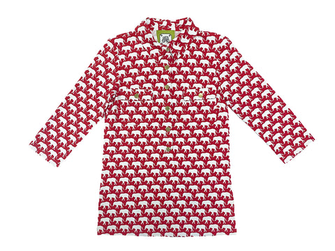 Elizabeth Mckay Women's Alexia Shirt XS Red Elephant