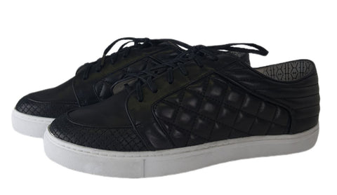 MATT BERNSON Women's Black Ambrose Leather Sneakers #MB070 9.5 NWB