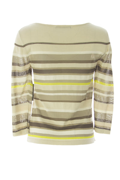 VELVET by Graham & Spencer Women's Striped Viscose Blend Boat Neck Top $129 NEW