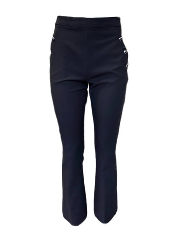Max Mara Women's Nero Ancella Straight Pants Size 8 NWT