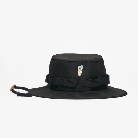 Anwar Carrots Black Army Style Patch Bucket Sun Hat $40 NWT