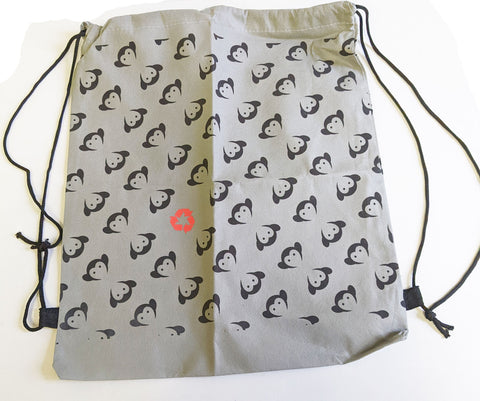 Appaman Grey Monkey Drawstring Backpack NWOT