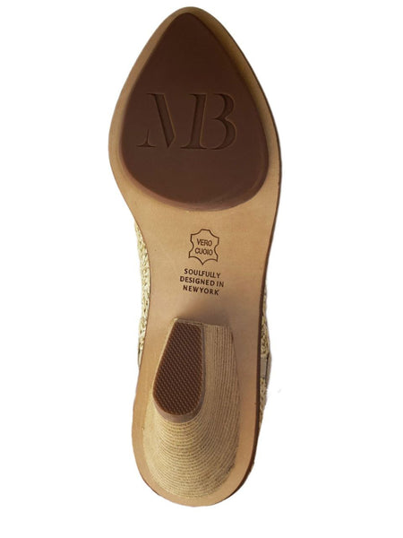 MATT BERNSON Women's Grey Ash Raffia Marlow Booties #MB108-4 NWB