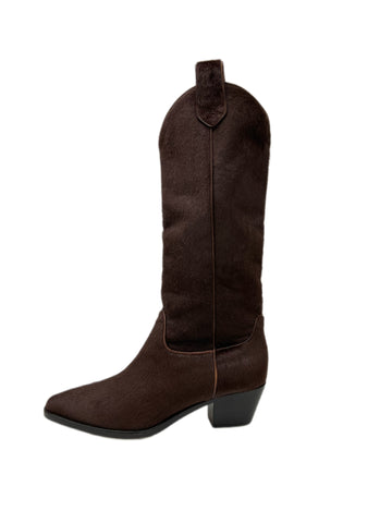 Max Mara Women's Brown Asti Cowboy Boots Size 7 NWB