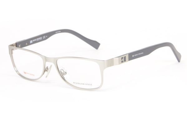 BOSS ORANGE Stainless Steel Rectangular Eyeglass Frames 50mm B0081 $260 NEW