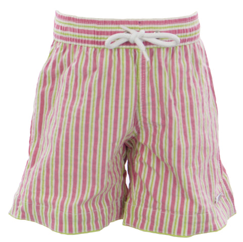 NAILA Boy's Pink/Green Candystripe Swim Trunks B124 $85 NEW