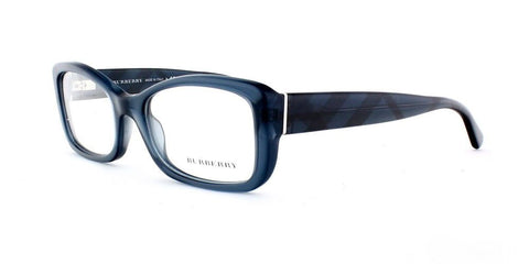 BURBERRY Womens Transparent Blue Rectangular Eyeglass Frames B2130 51mm $240 NEW