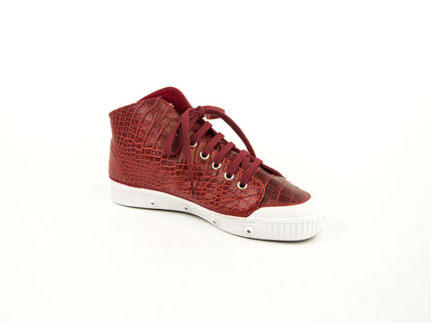 Spring Court Women's Croco Leather B2W Sneakers