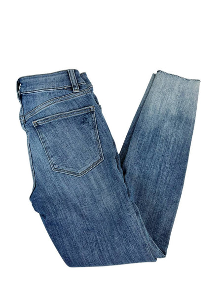 DL1961 Women's Logan Florence Cropped Mid Rise Instasculpt Skinny Jeans Size 24