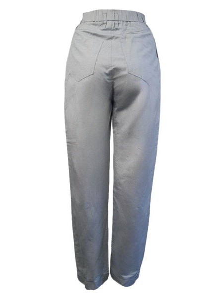 MADISON THE LABEL Women's Blue Cotton Full Length Pants #MS706 X-Small NWT