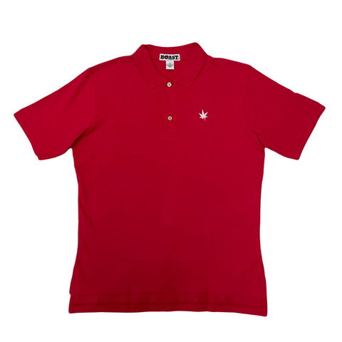 BOAST Men's Red Core Cotton Pique Polo Shirt $75 NEW
