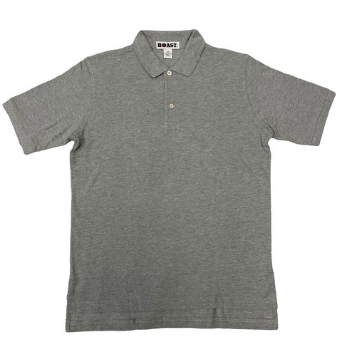 BOAST Men's Heather Grey 2-Button Polo Shirt $75 NEW