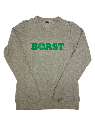 BOAST Women's Heather Gray Crewneck Sweatshirt $125 NEW