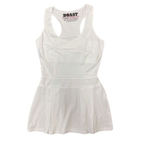 BOAST Women's White Active Pleated Tennis Dress $88 NEW