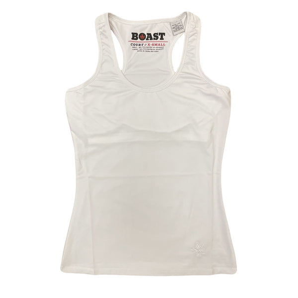 BOAST Women's White Racerback Tennis Top 131105001 $60 NEW