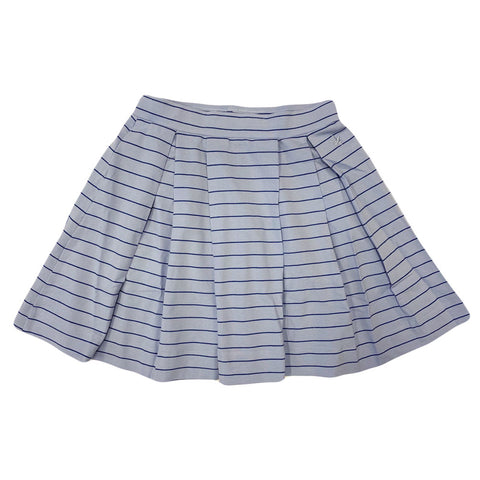 BOAST Women's Light Blue Pinstripe Pleated Skirt $88 NEW