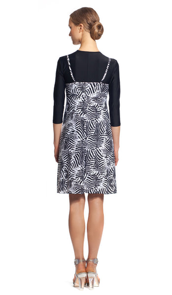 MODEST SEA Bridget Medium Coverage Zebra Print Swim Dress 11039 $167 NEW