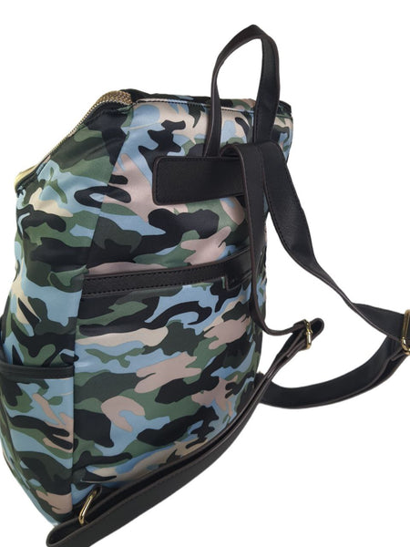 AIMEE KESTENBERG Women's Blue Camo Sardinia Backpack #T0007 One Size NWT