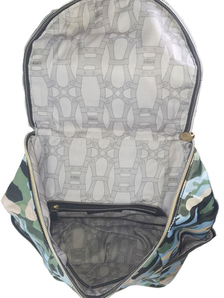 AIMEE KESTENBERG Women's Blue Camo Sardinia Backpack #T0007 One Size NWT