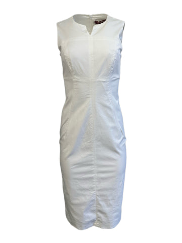 Max Mara Women's Optical White Baleari Sheath Dress Size 4 NWT