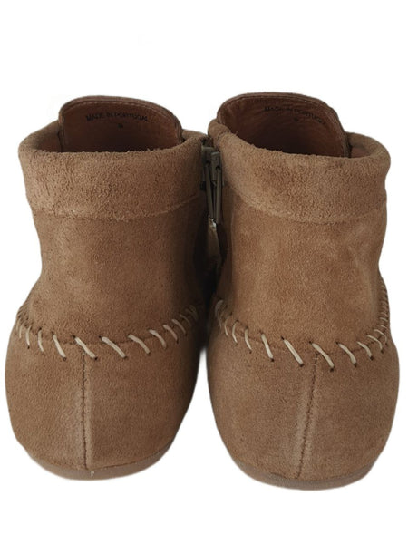 MATT BERNSON Women's Brown Camel Suede Bandit Booties #MB2905 9 NWB