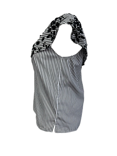 Marina Rinaldi Women's Black Baritono One Shoulder T-Shirt Size 14W/23 NWT