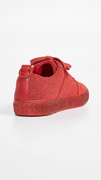 OPENING CEREMONY Women's Caviar Beaded Sneakers, Vixen Red, 5
