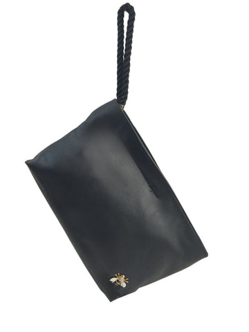URBAN ORIGINALS Women's Black Vegan Leather Clutch Bag #Bee1 NWT