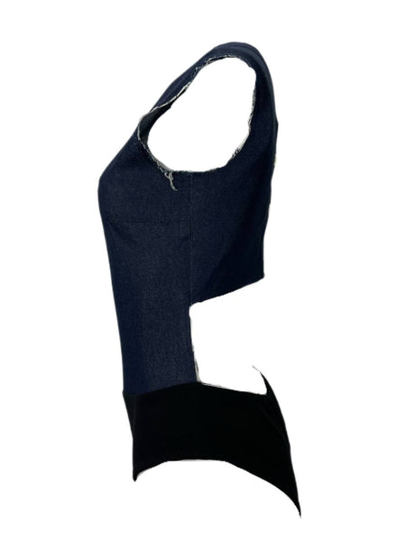 SOLACE London Women's Denim Benet Bodysuit Size US 4 NWT