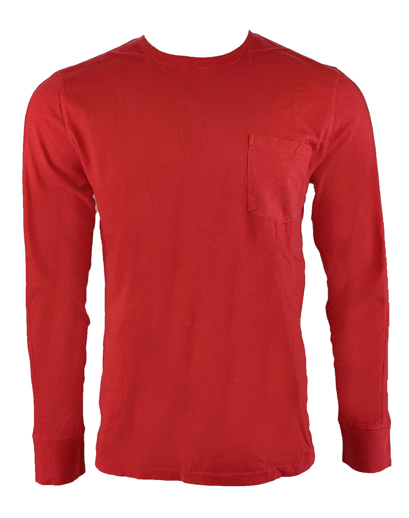 Benson Men's Red Crew Neck Long Sleeve Tee BT01LS Size Large NWT