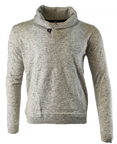 Benson Men's Heather Grey Wool Cashmere  Shawl Collar Sweater CN03 Size M NWT
