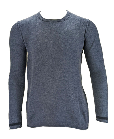 Benson Men's Blue Cashmere Wool Crew Neck Sweater CSW01 Size Large NWT