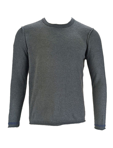 Benson Men's Grey Cashmere Wool Crew Neck Sweater CSW01 Size Large NWT