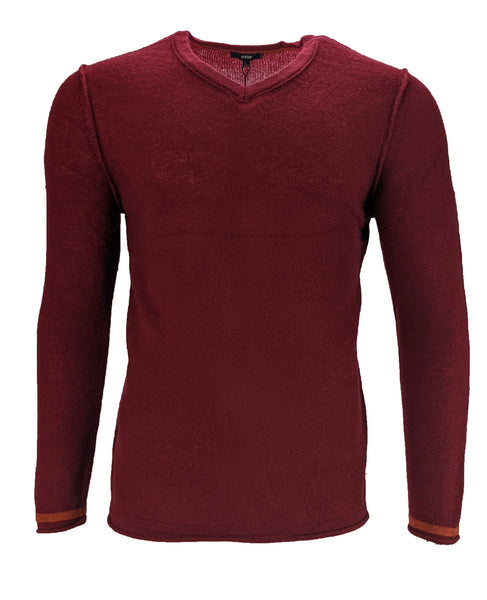 Benson Men's Red Cashmere Wool V-Neck Sweater CSW02N Size Large NWT