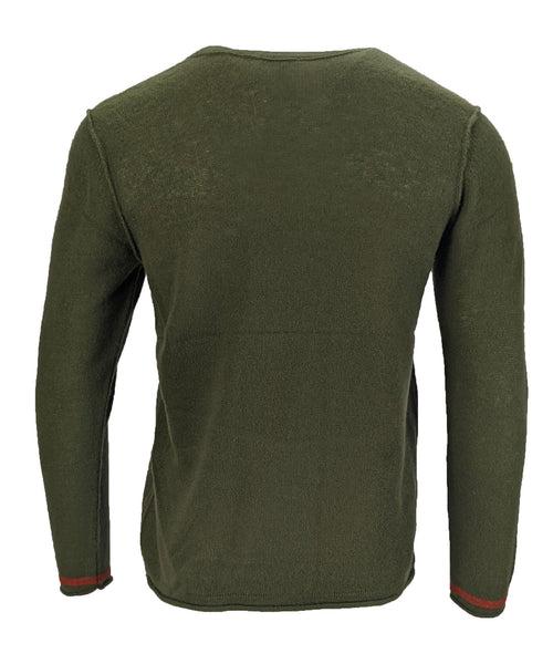 Benson Men's Green Cashmere Wool V-Neck Sweater CSW02N Size Large NWT
