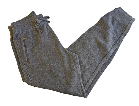 Benson Men's Charcoal Knit Jogger Pants w Zippered Pockets DK07 Size S  NWT