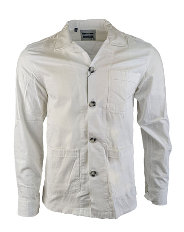 Benson Men's White Japanese Cotton Fabric Shacket JFT09 Size Medium NWT