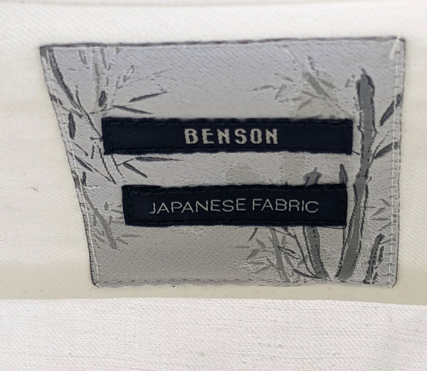 Benson Men's White Japanese Cotton Fabric Shacket JFT09 Size Medium NWT