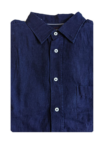 Benson Men's Navy Cotton Long Sleeve Button Down Shirt Size Large NWOT